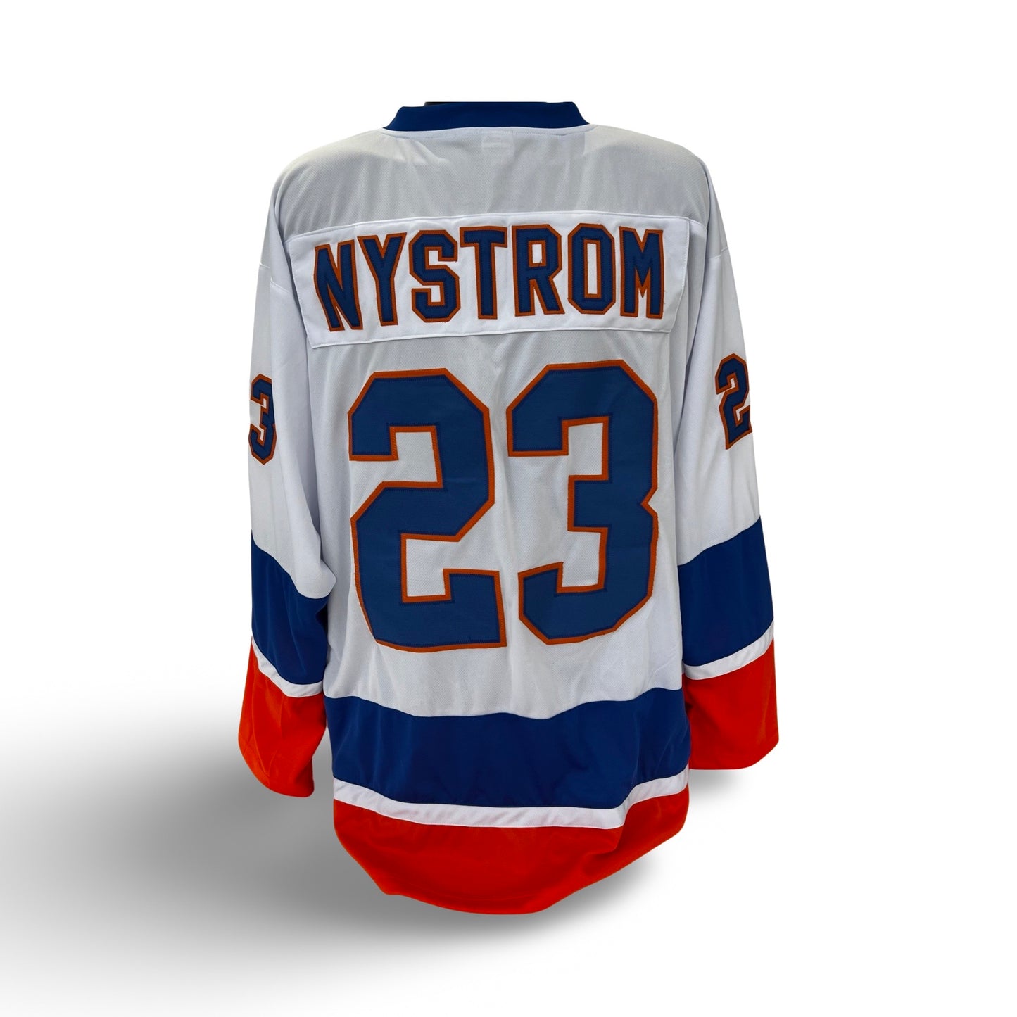 Bob Nystrom Unsigned New York Islanders White Custom Jersey