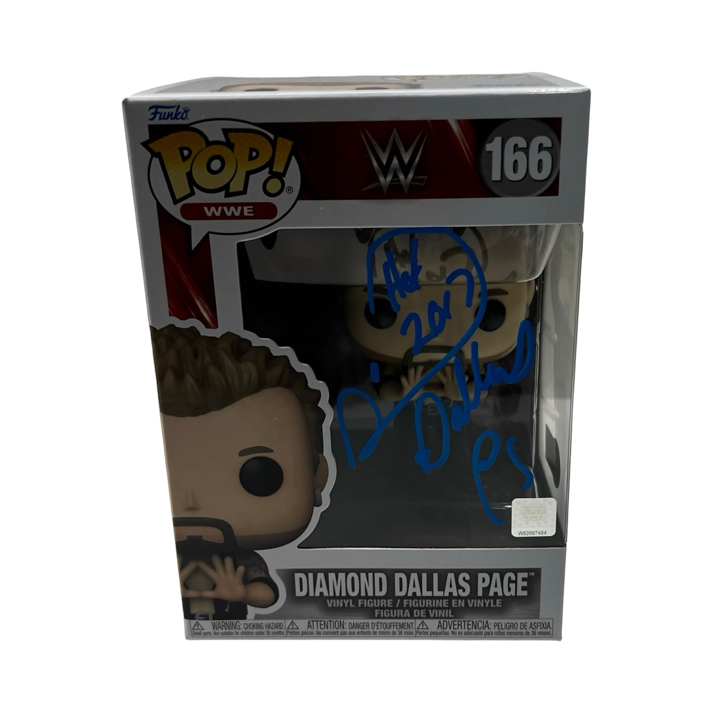 Diamond Dallas Page Autographed WWF/WCW Funko Pop Blue Ink HOF 17" Inscription Beckett