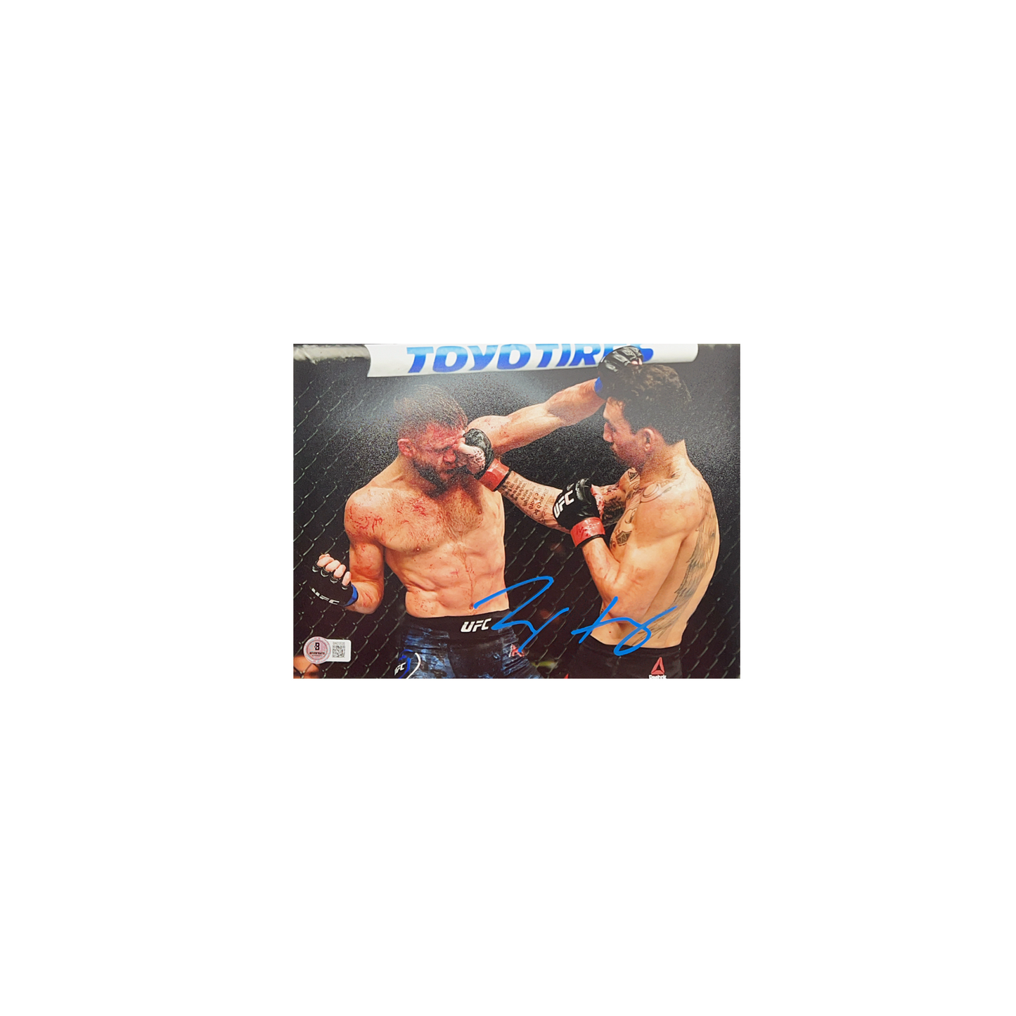 Max Holloway Autographed UFC Punch 8x10 Becket