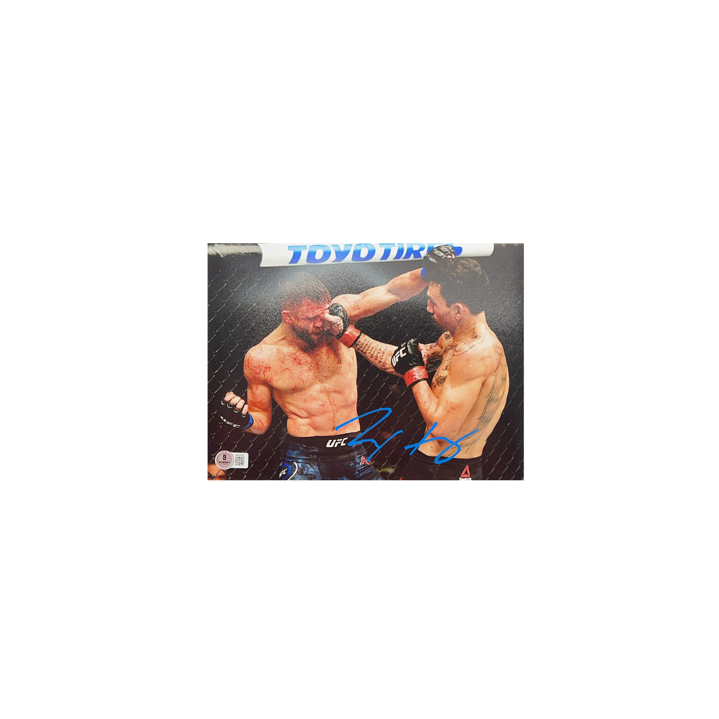 Max Holloway Autographed UFC Punch 8x10 Beckett
