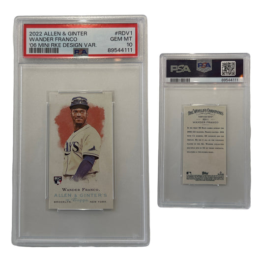 2022 Wander Franco Allen & Ginter '06 Mini RKE Design Variation #RDV1 PSA GEM MT 10