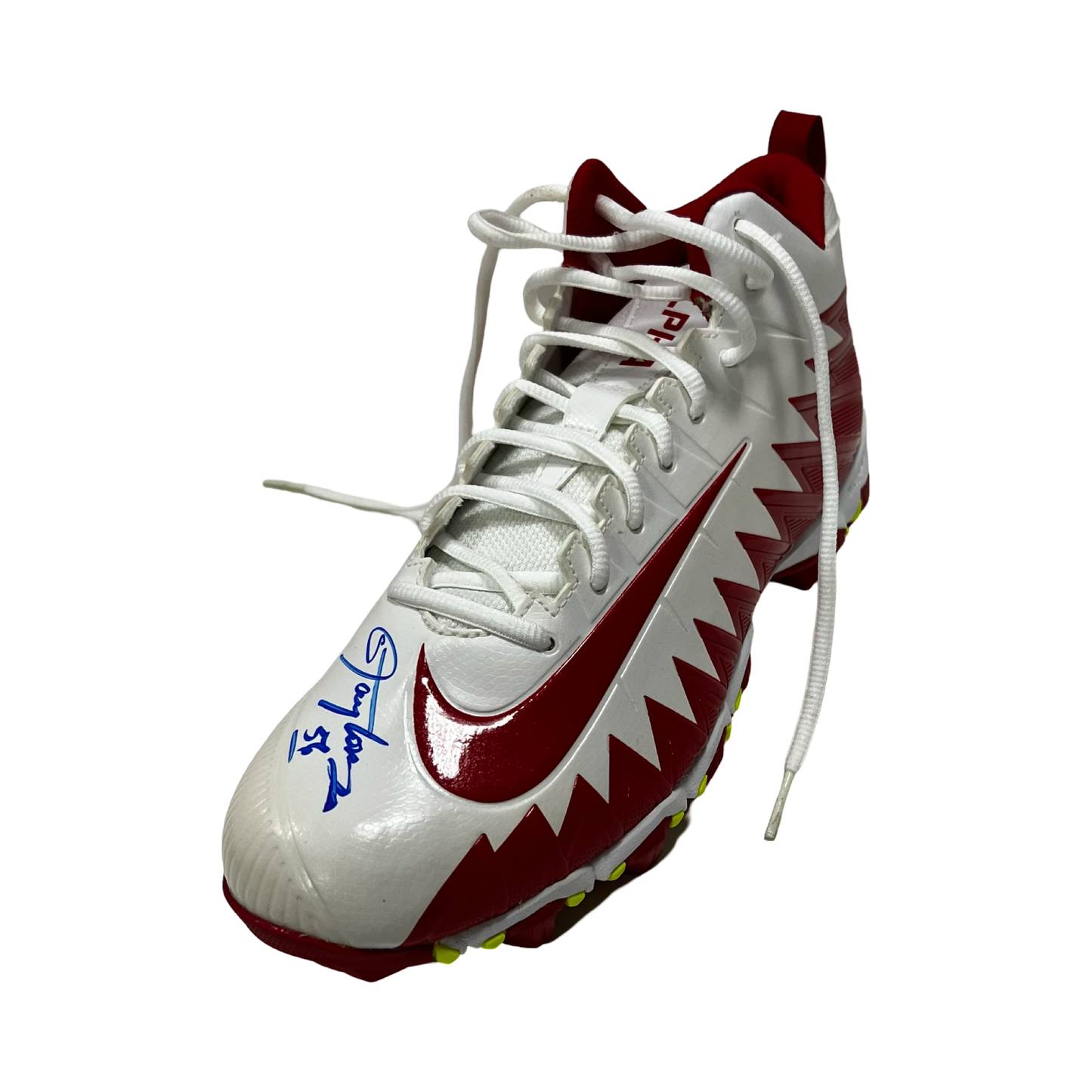 Lawrence Taylor Autographed New York Giants White/Red Nike Cleat Beckett