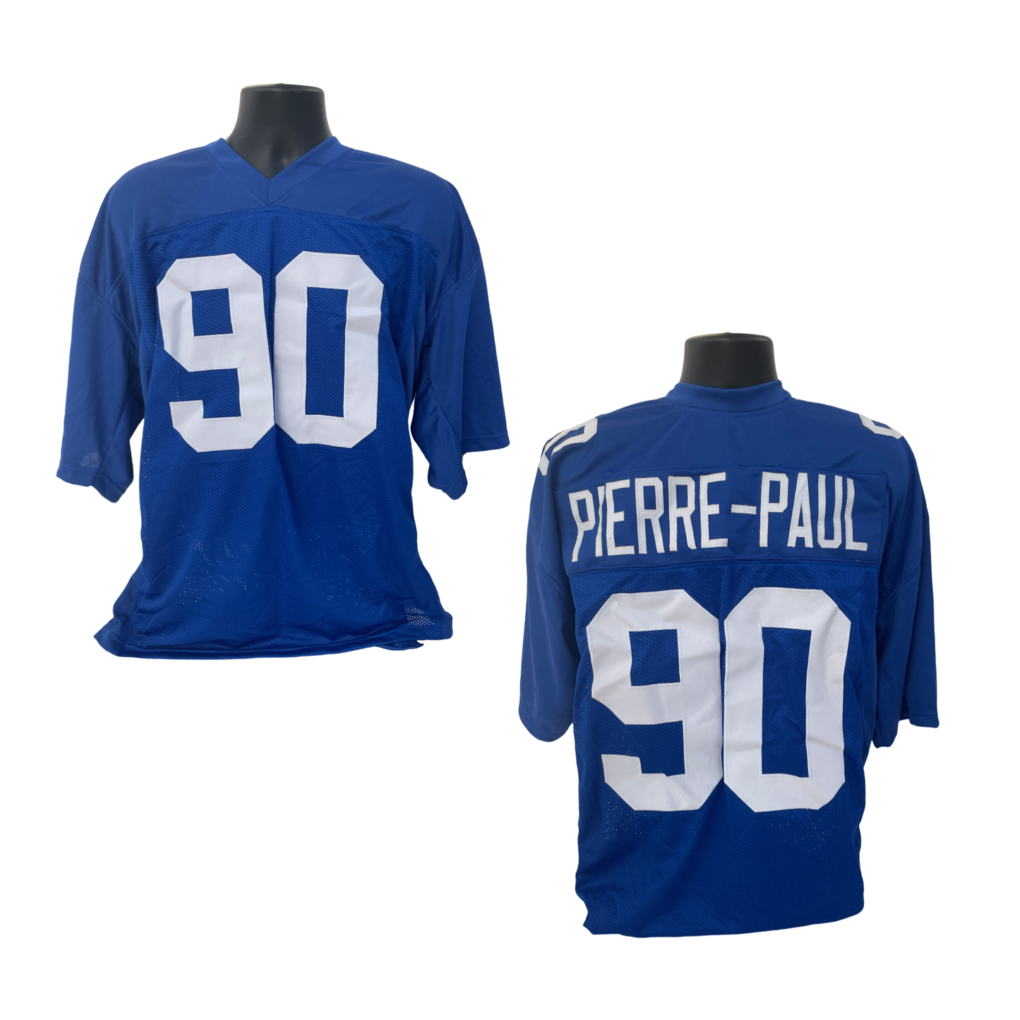 Jason Pierre-Paul Unsigned New York  Custom Blue Jersey Size XL