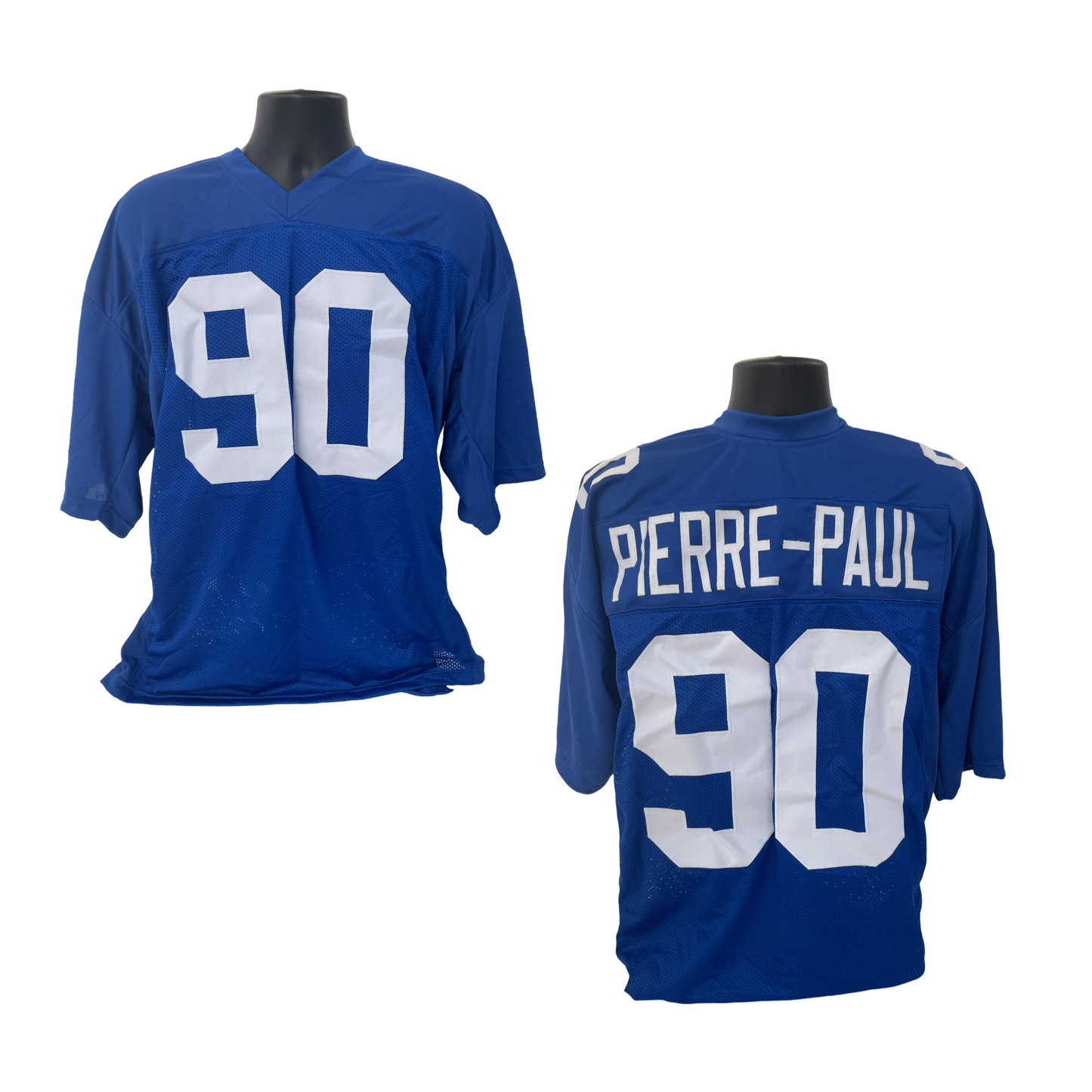 Jason Pierre-Paul Unsigned New York Custom Blue Jersey Size XL