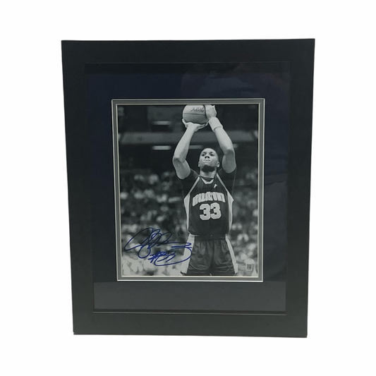 Alonzo Mourning Autographed Georgetown Hoyas Free Throw 8x10 Steiner CX - Framed