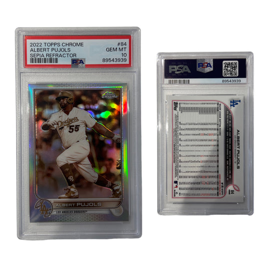 2022 Topps Chrome Albert Pujols Sepia Refractor #84 PSA GEM MT 10