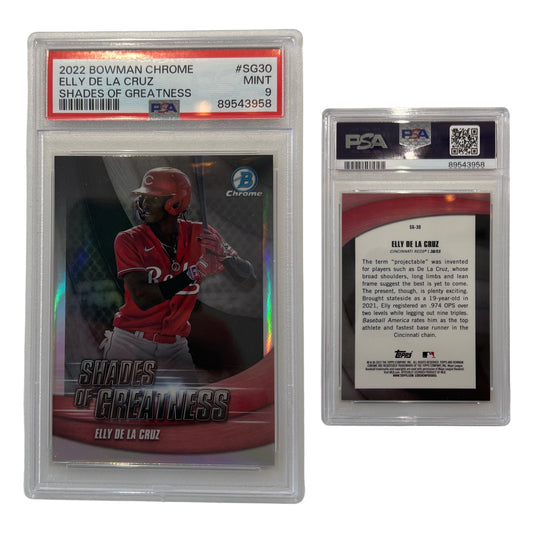2022 Elly De La Cruz Bowman Chrome Shades Of Greatness #SG30 PSA MINT 9