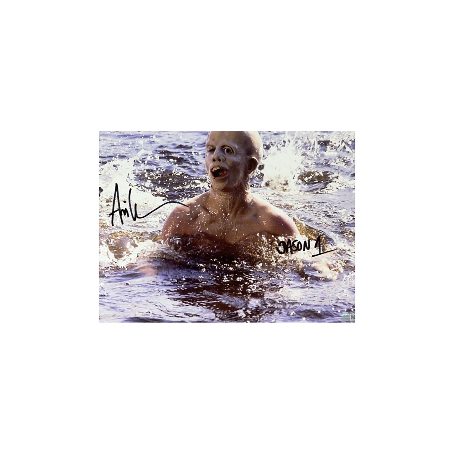 Ari Lehman Autographed Friday The 13th Lake 11x14 "Jason 1" Inscription Steiner CX