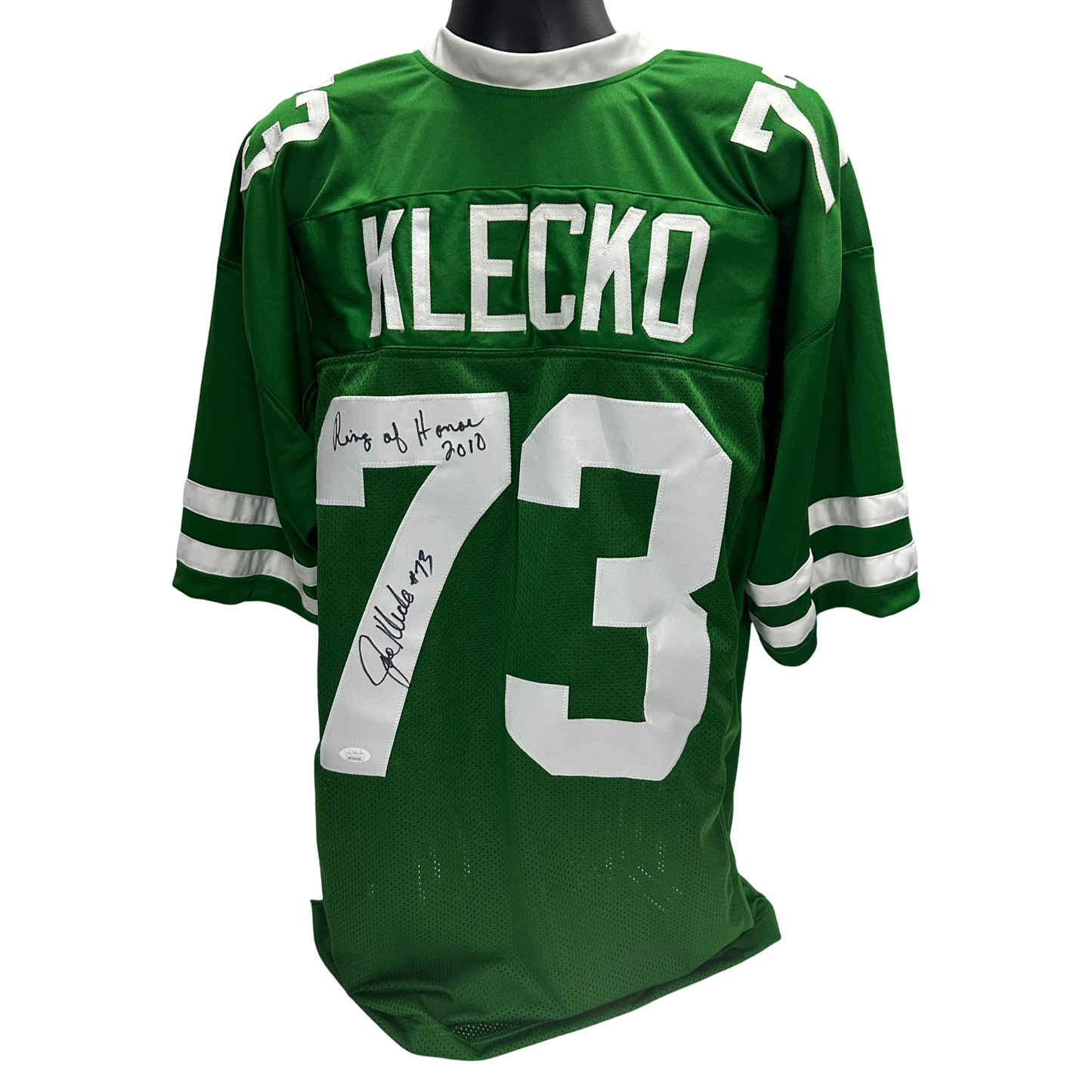 Joe Klecko Autographed New York Jets "Ring Of Honor" Inscribed Green Jersey JSA