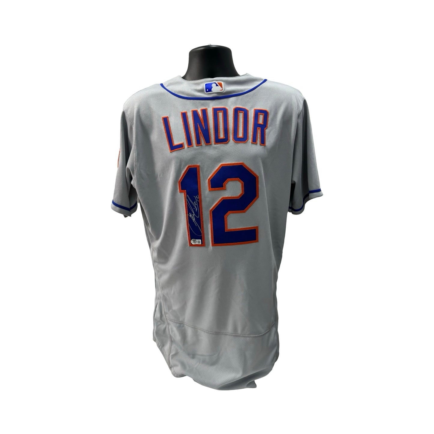 Francisco Lindor Autographed New York Mets Grey Nike Jersey Beckett