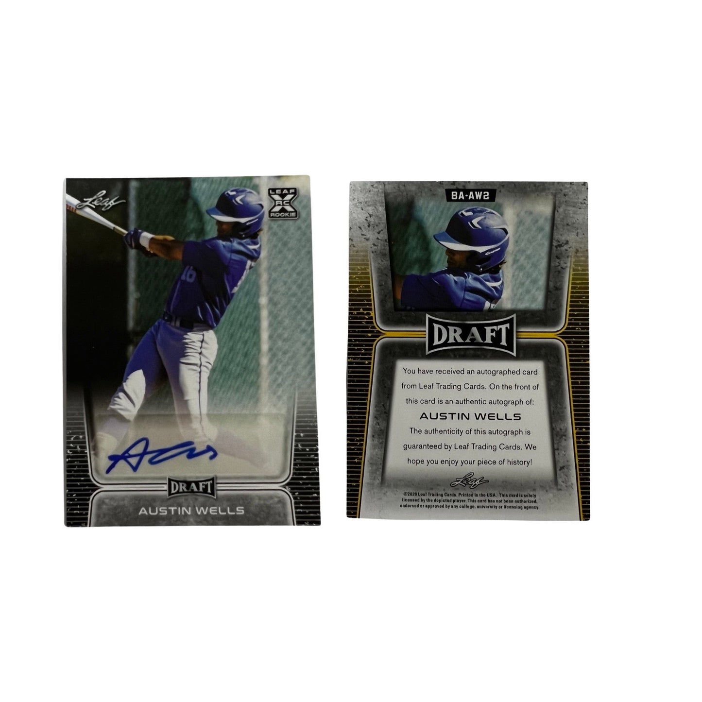 2020 Leaf Draft #BA-AW2 Austin Wells