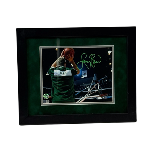 Larry Bird Autographed Boston Celtics 3 Point Contest Framed 8x10 Steiner CX/LB COA