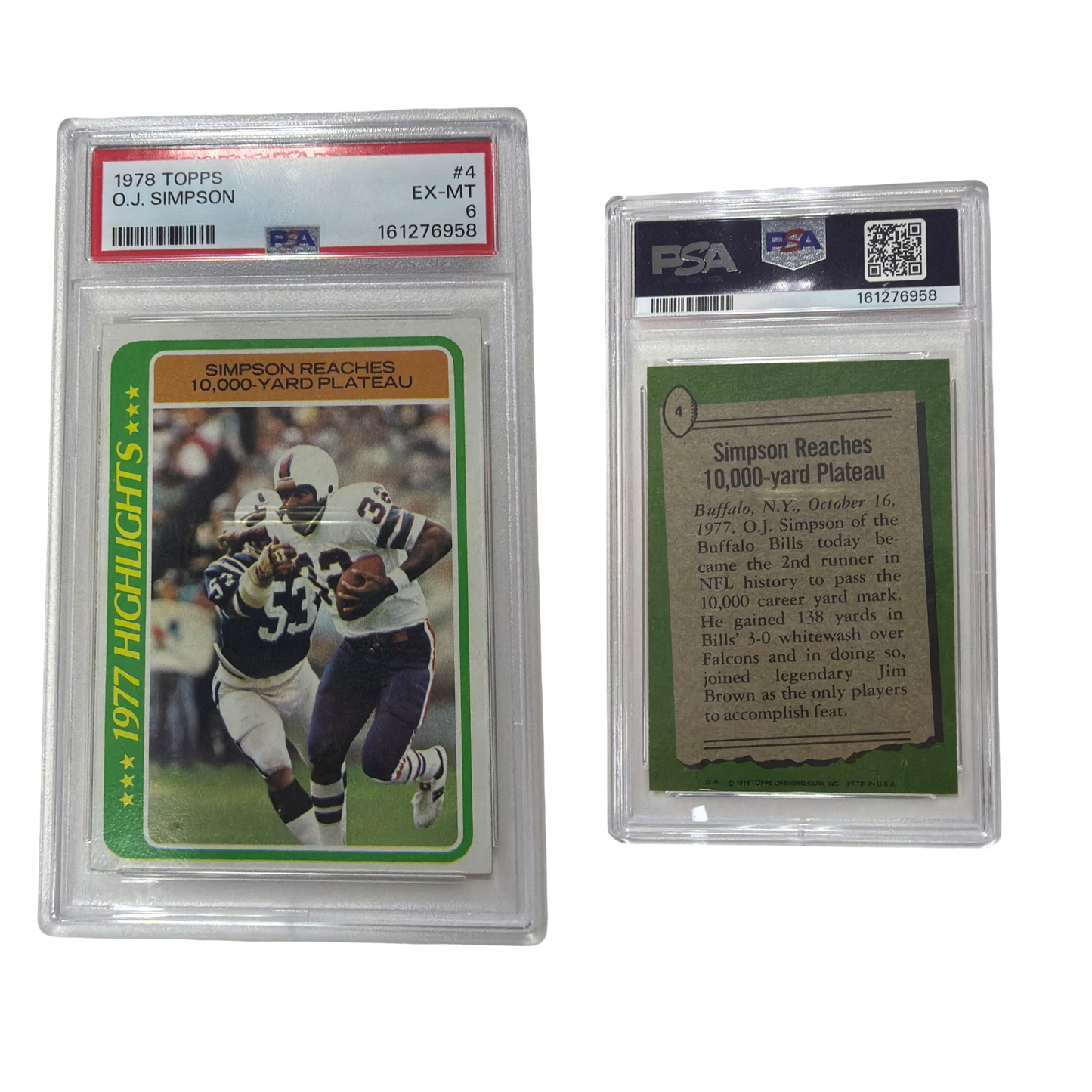 1978 Topps - Highlights O.J. Simpson #4 PSA 6!