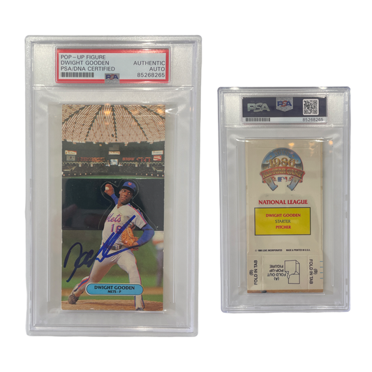 1986 Dwight Doc Gooden Pop-Up Figure PSA Auto Authentic