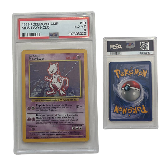 1999 Pokemon Game Mewtwo-Holo #10 PSA EX-MT 6