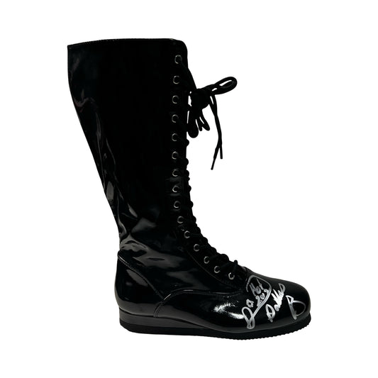 Diamond Dallas Page Autographed WWF/WCW Black Mini Boot "HOF 2017" Inscription Beckett