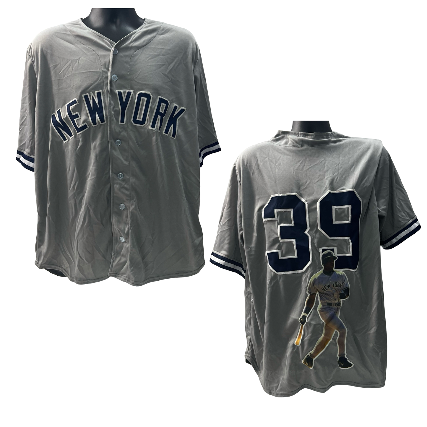 Darryl Strawberry Unsigned New York Yankees Art Custom Jersey