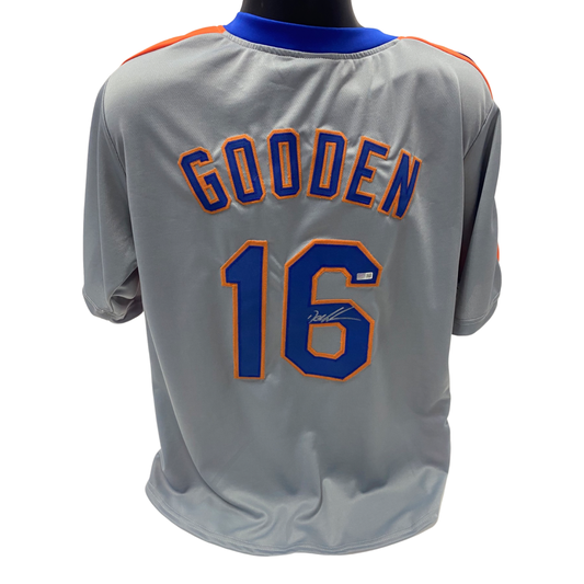 Doc Gooden Autographed New York Mets Grey Jersey Steiner CX