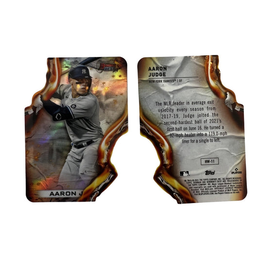 2021 Bowman's Best Aaron Judge Heatwave Die Cuts Atomic Refractor #HW-11