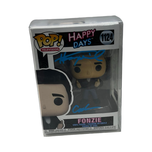 Henry Winkler Autographed Fonzie Happy Days Funko Pop "Fonz" Inscription Blue Ink Beckett