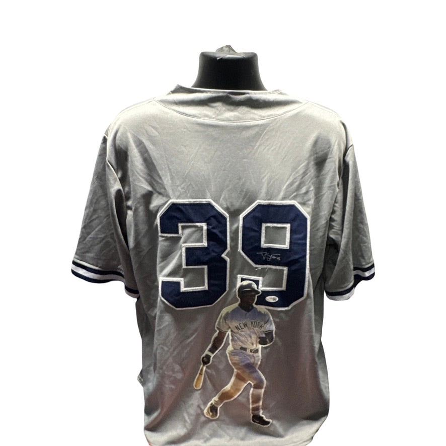 Darryl Strawberry Autographed New York Yankees Art Custom Jersey JSA COA