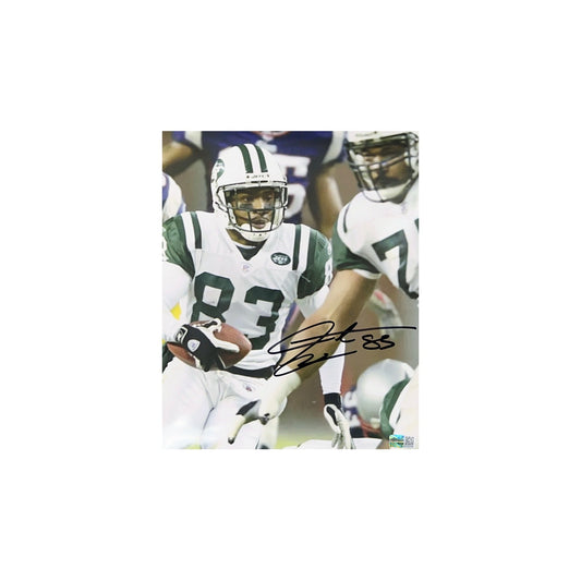 Santana Moss Autographed New York Jets Close Up 8x10 Steiner CX