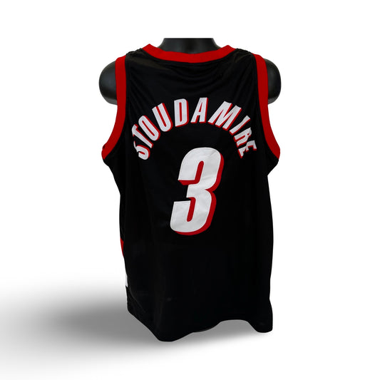 Damon Stoudamire Unsigned Portland Trailblazer Black Custom Jersey