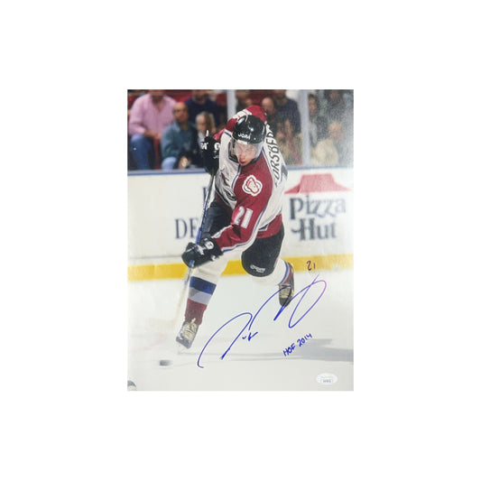 Peter Forsberg Autographed Colorado Avalanche 11x14 "HOF 2014" Inscription JSA