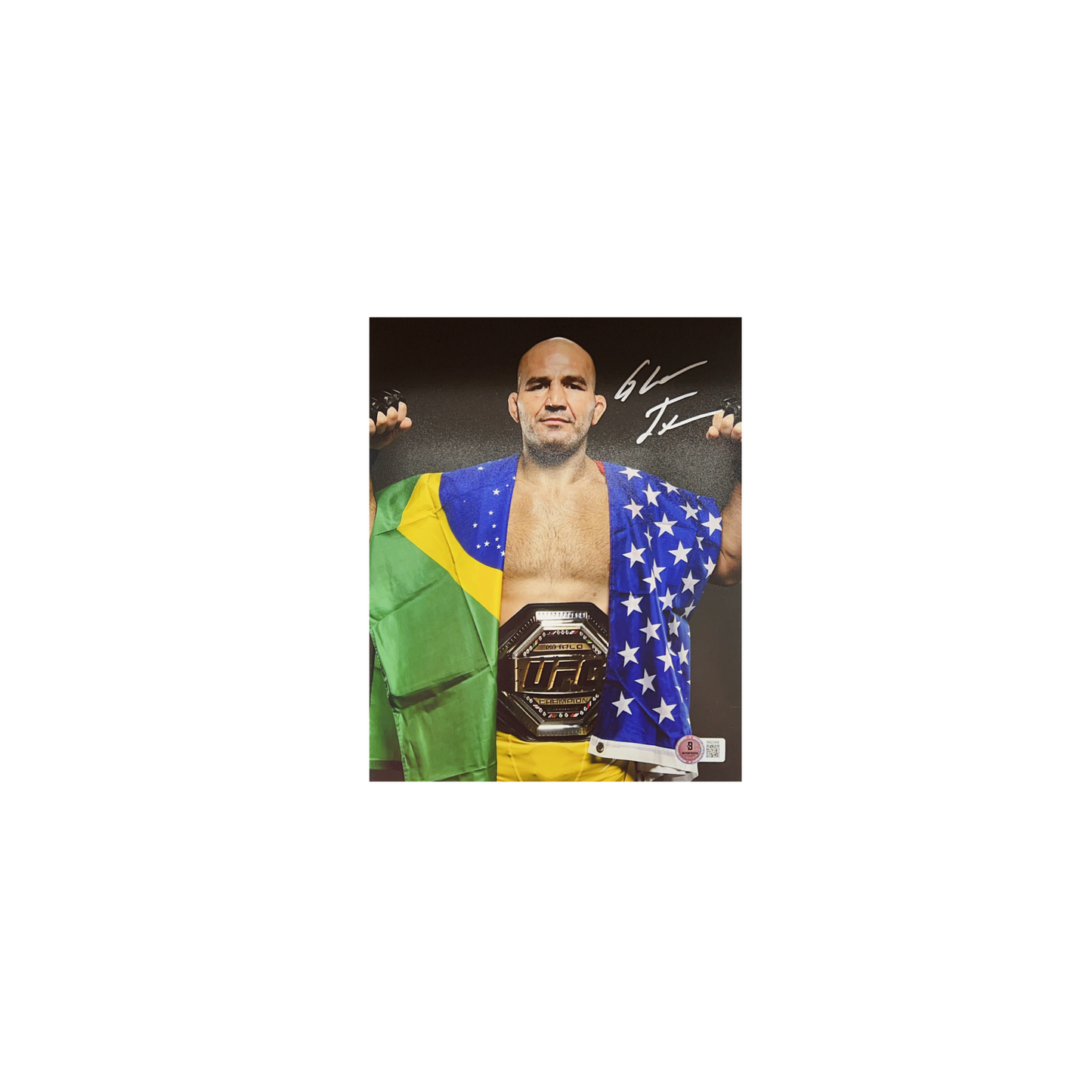 Glover Teixeira Autographed UFC MMA 8x10 Beckett