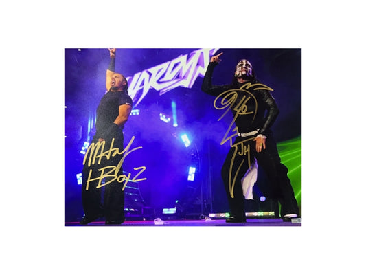 Matt Hardy & Jeff Hardy Autographed Entrance Arms Up 16x20 Steiner CX