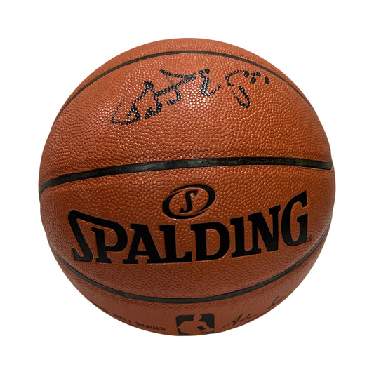 Patrick Ewing Autographed New York Knicks Spalding Game Series Basketball Steiner CX