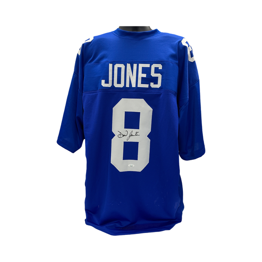 Daniel Jones Autographed New York Giants Blue Jersey JSA