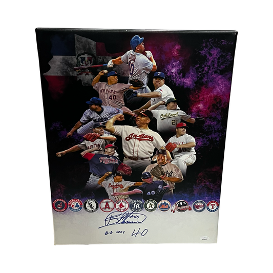 Bartolo Colon Autographed 16x20 Canvas "Big Sexy" Inscription JSA