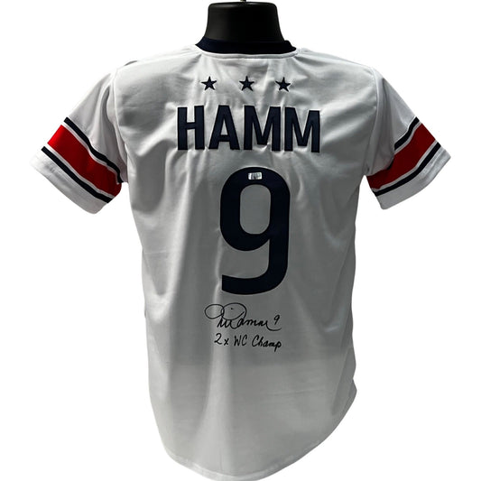 Mia Hamm Autographed Team USA Jersey "2x WC Champ" Inscription Steiner CX