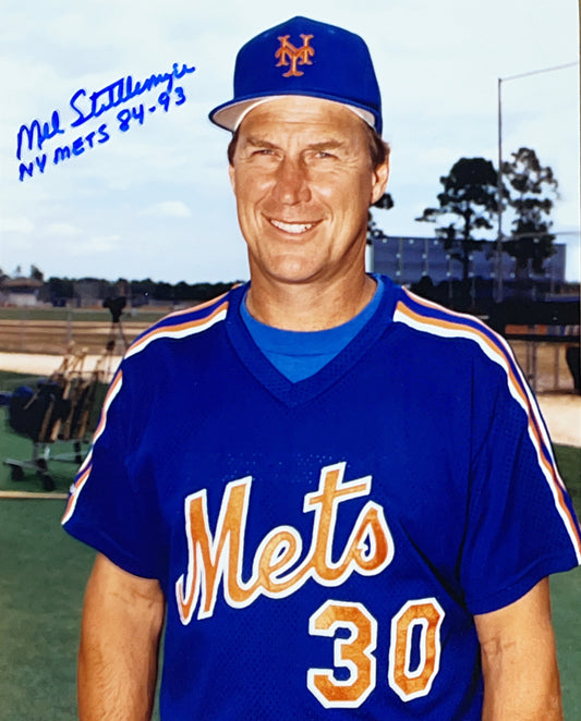 Mel Stottlemyre Autographed New York Mets 8x10