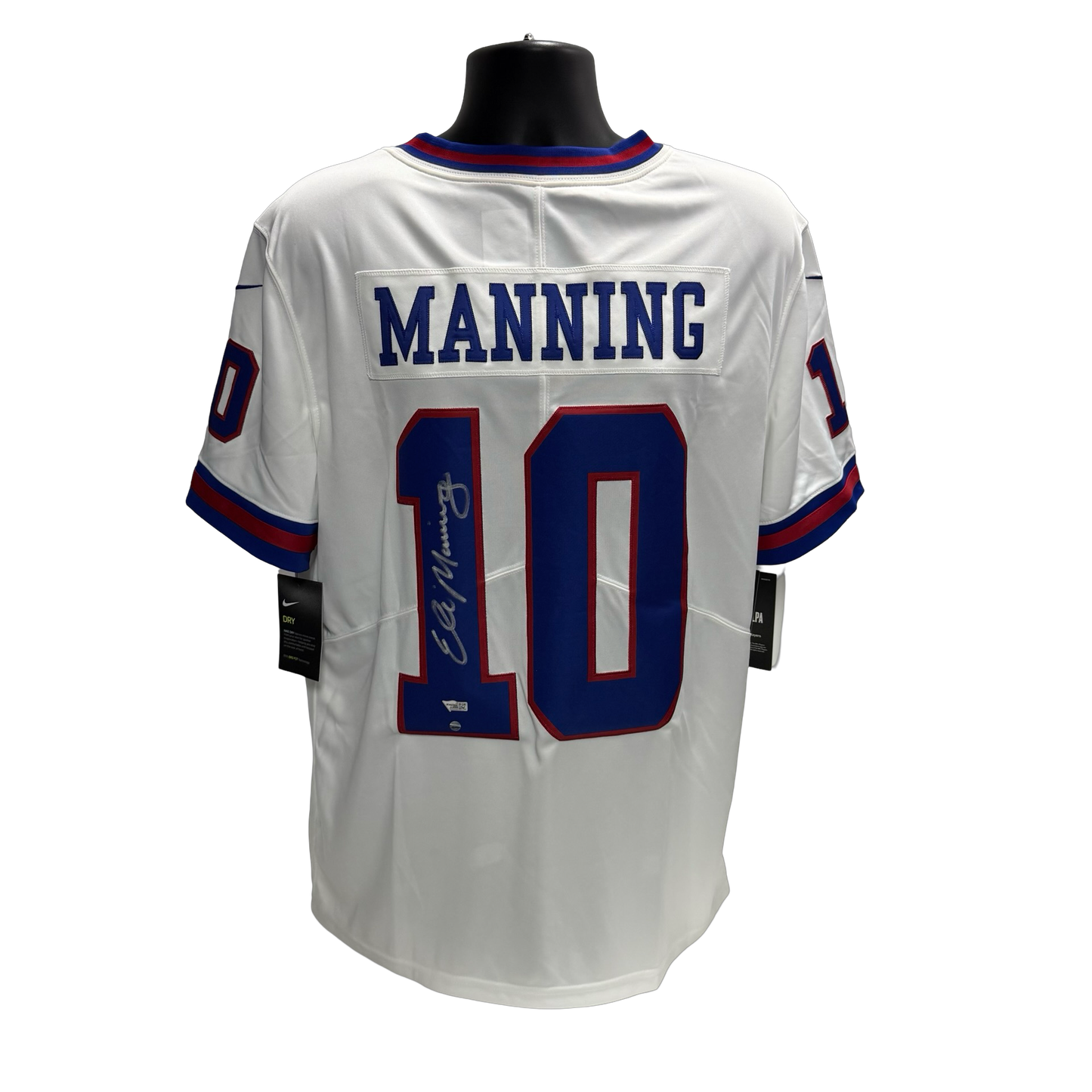 Eli Manning Autographed New York Giants White On Field Nike Dri Fit Jersey Large Fanatics / Steiner CX
