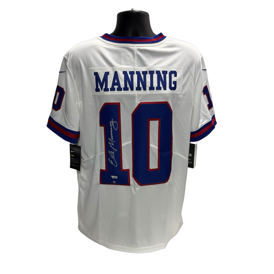 Eli Manning Autographed New York Giants White On Field Nike Dri Fit Jersey Large Fanatics / Steiner CX