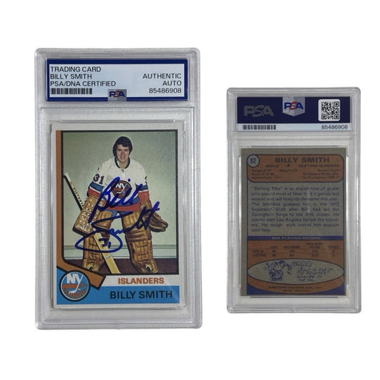 1974 Billy Smith Autographed Topps #82 PSA Authentic Auto