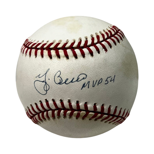 Yogi Berra Autographed OMLB "MVP 54" Inscription JSA