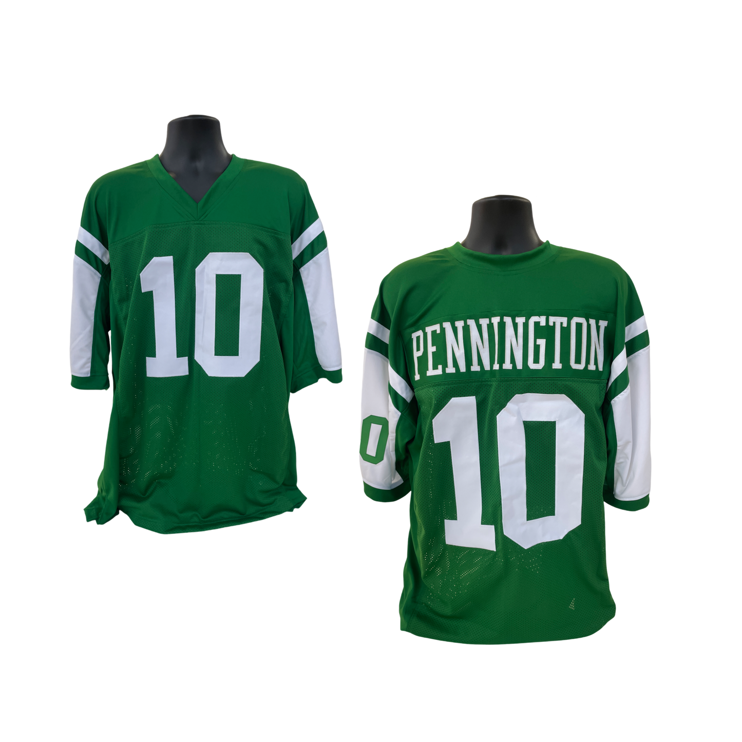 Chad Pennington Unsigned New York Jets Custom Green Jersey Size XL