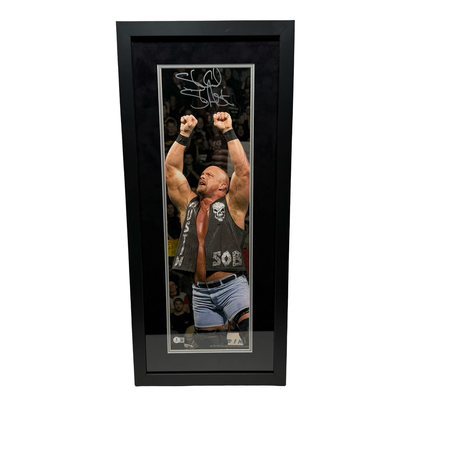 Stone Cold Steve Austin Autographed WWE Top Rope Framed 8x26 Beckett