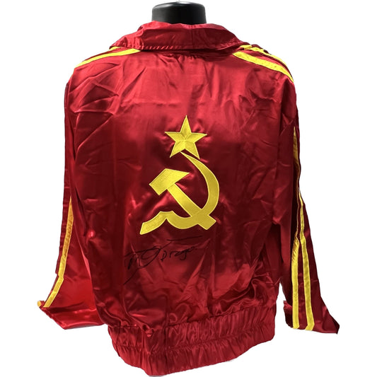 Dolph Lundgren "Ivan Drago" Autographed ROCKY BALBOA Boxing Jacket ASI Proof