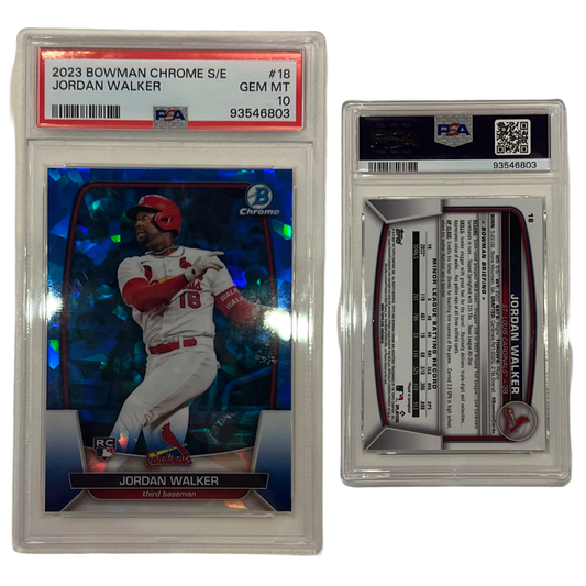2023 Jordan Walker Bowman Chrome Sapphire Edition #18 PSA GEM MT 10
