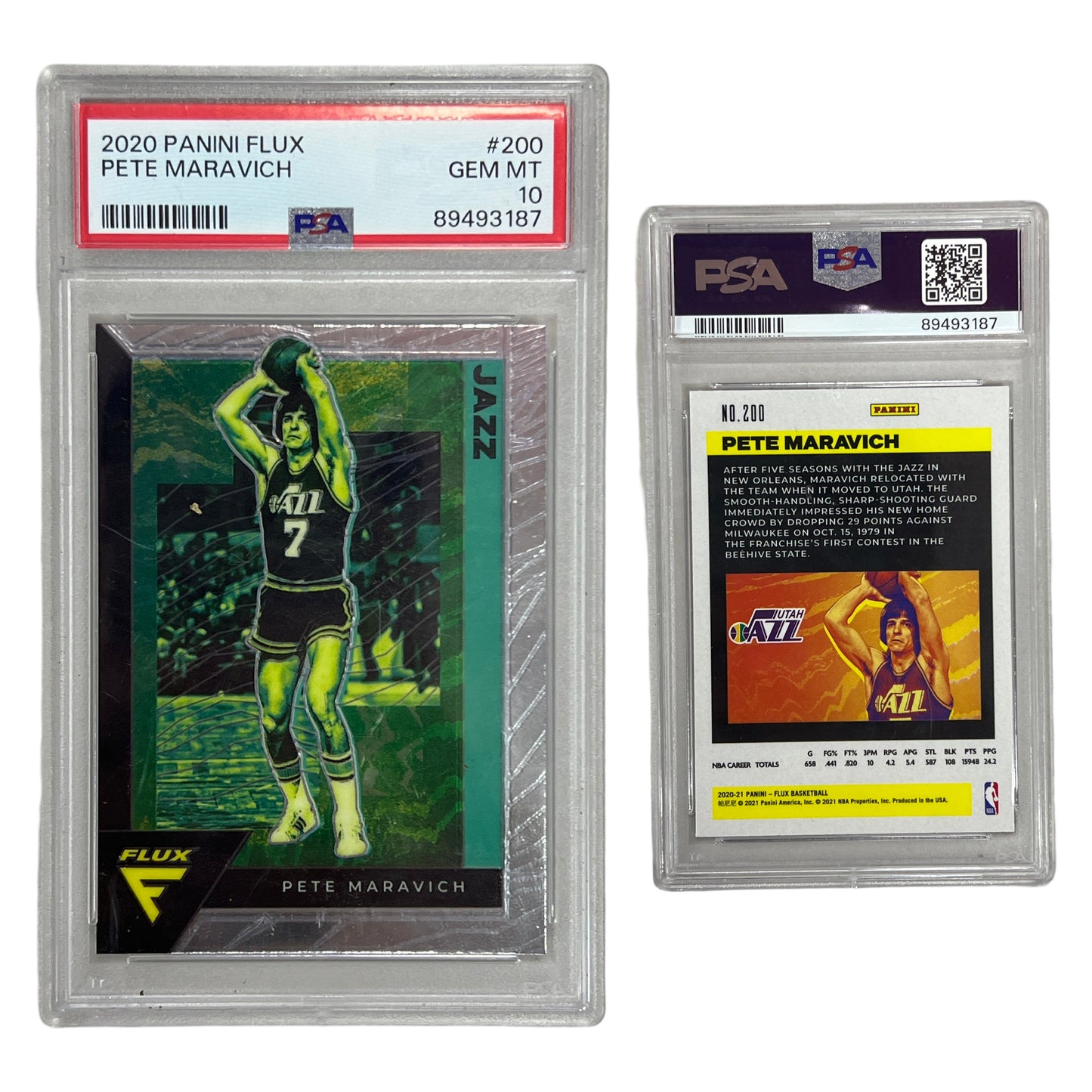 2020 Pete Maravich Panini Flux #200 PSA GEM MT 10
