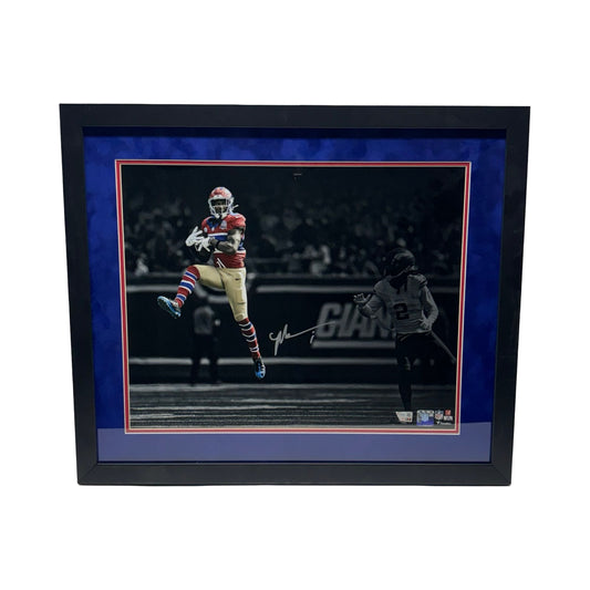 Malik Nabers Autographed New York Giants Framed 16x20 Fanatics