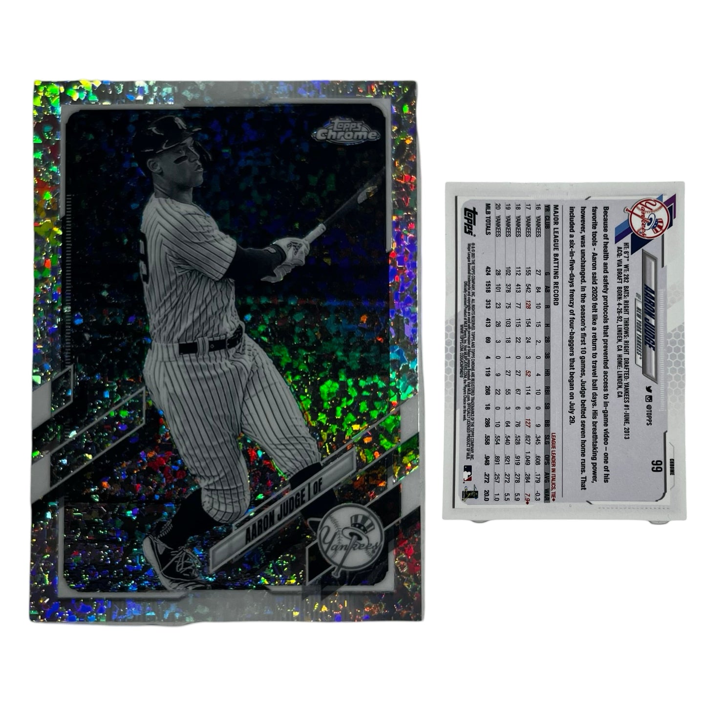 2021 Aaron Judge Topps Chrome Black & White Mini-Diamond #99