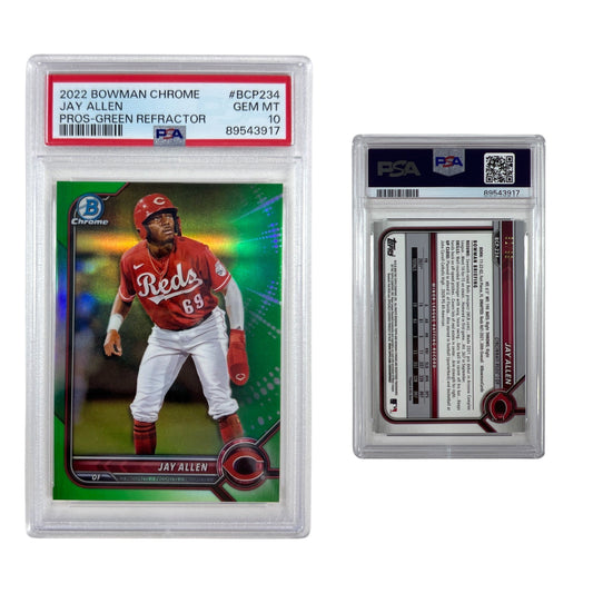 2022 Bowman Chrome Jay Allen Pros-Green Refractor #BCP234 PSA GEM MT 10