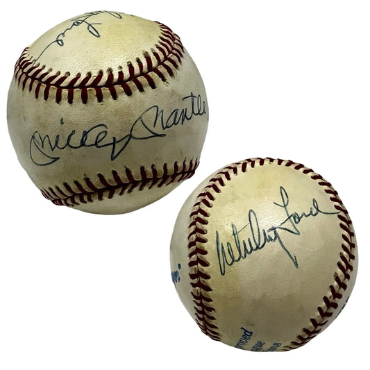Mickey Mantle & Whitey Ford Autographed Baseball JSA