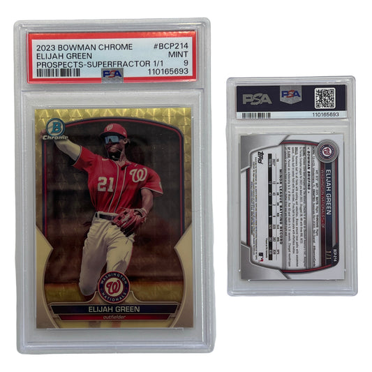 2023 Elijah Green Bowman Chrome Prospects Superfractor 1/1 #BCP214 PSA MINT 9