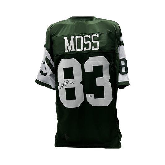 Santana Moss Autographed New York Jets Green Jersey Steiner CX